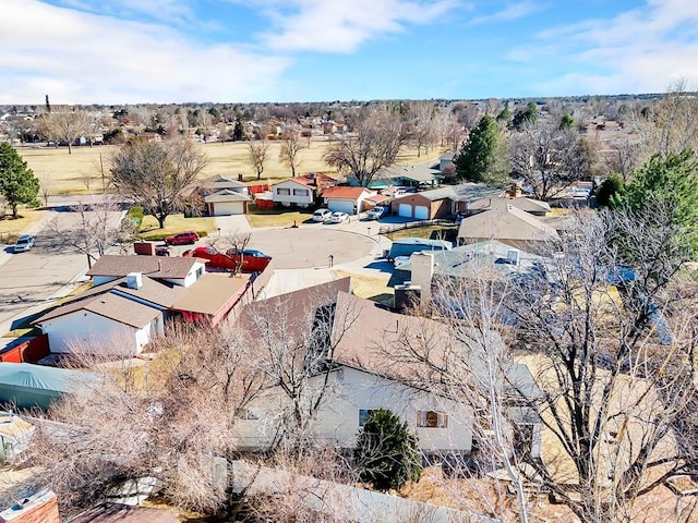 aerial view featuring a residential view