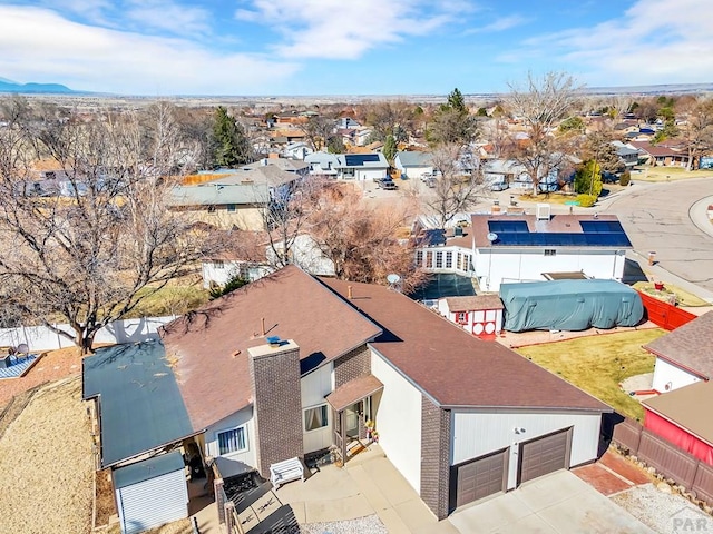 drone / aerial view featuring a residential view