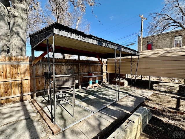 view of patio with fence