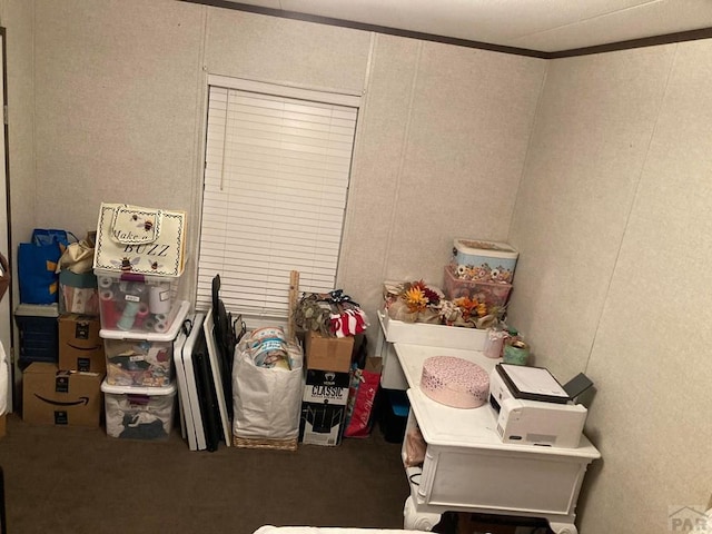 view of storage area