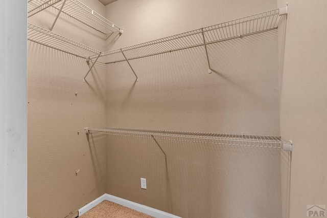 view of walk in closet