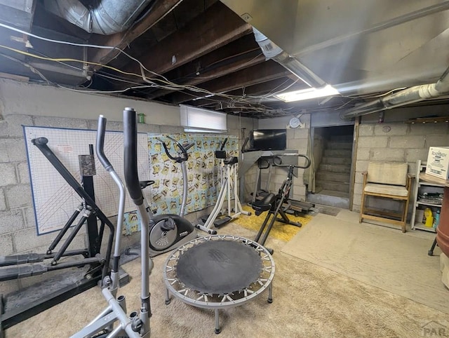 view of exercise area