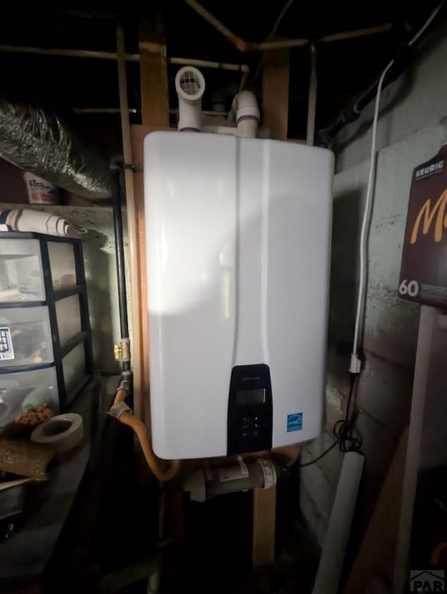 utilities featuring tankless water heater
