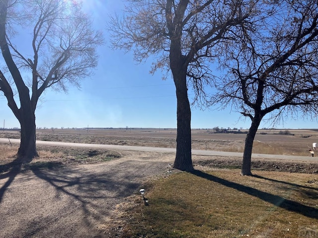 view of yard featuring a rural view