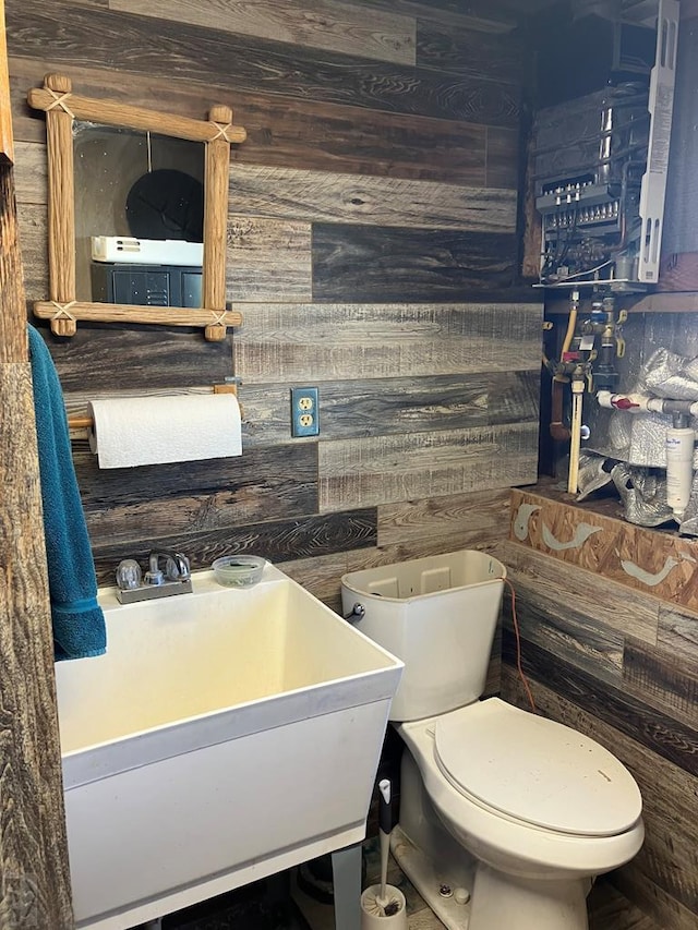 bathroom with a sink and toilet