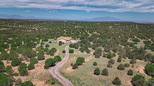 aerial view featuring a mountain view