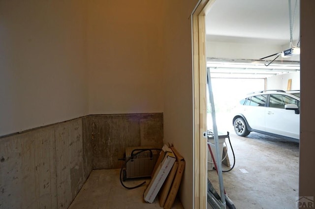interior space featuring concrete flooring