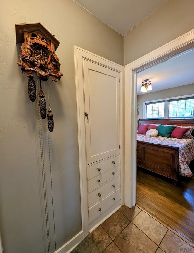 interior space with tile patterned flooring