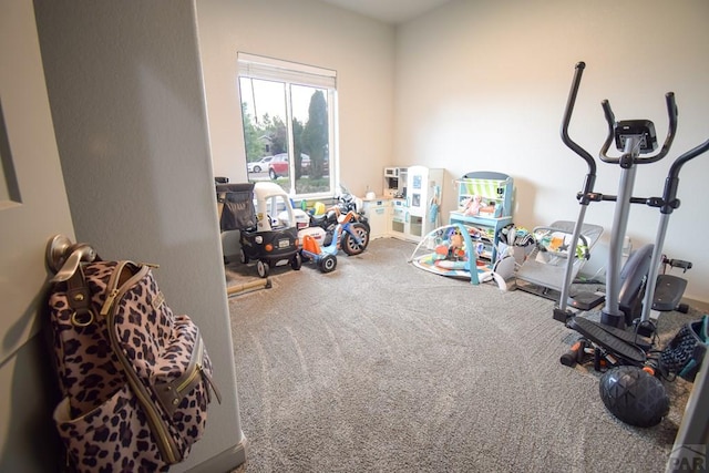 playroom with carpet floors