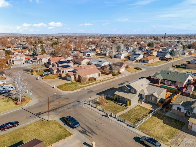 bird's eye view with a residential view