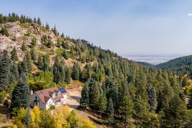 aerial view with a view of trees