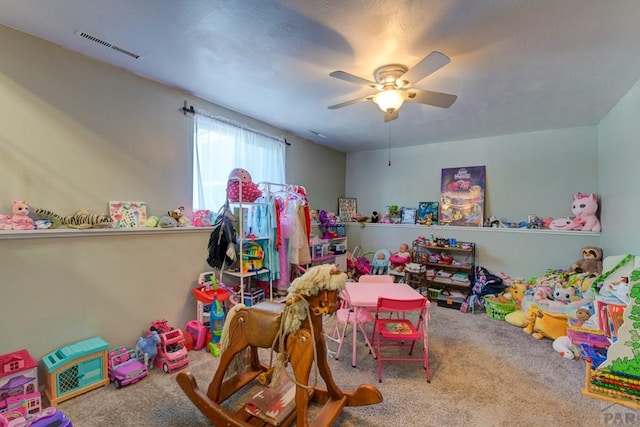 4465 London Ln, Colorado Springs, CO 80916 - playroom with carpet and a ceiling fan