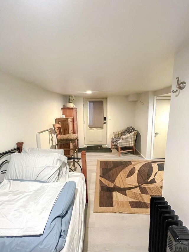 bedroom with radiator