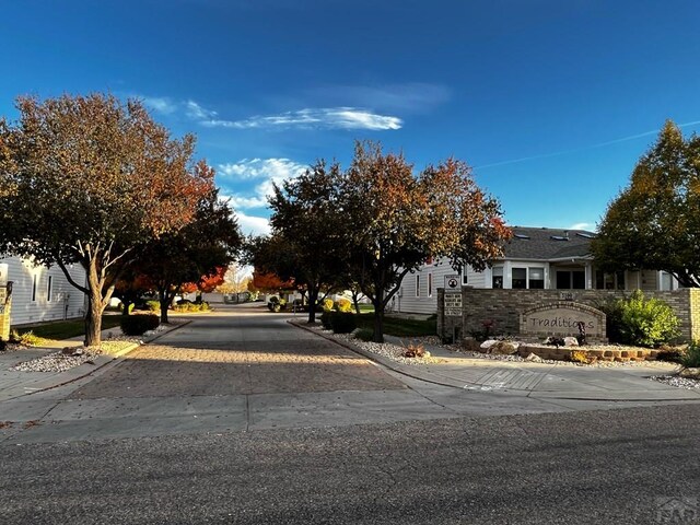 view of street featuring curbs and sidewalks