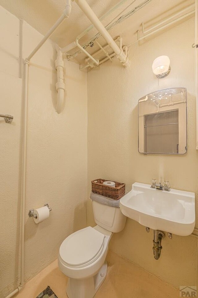 bathroom with a sink and toilet