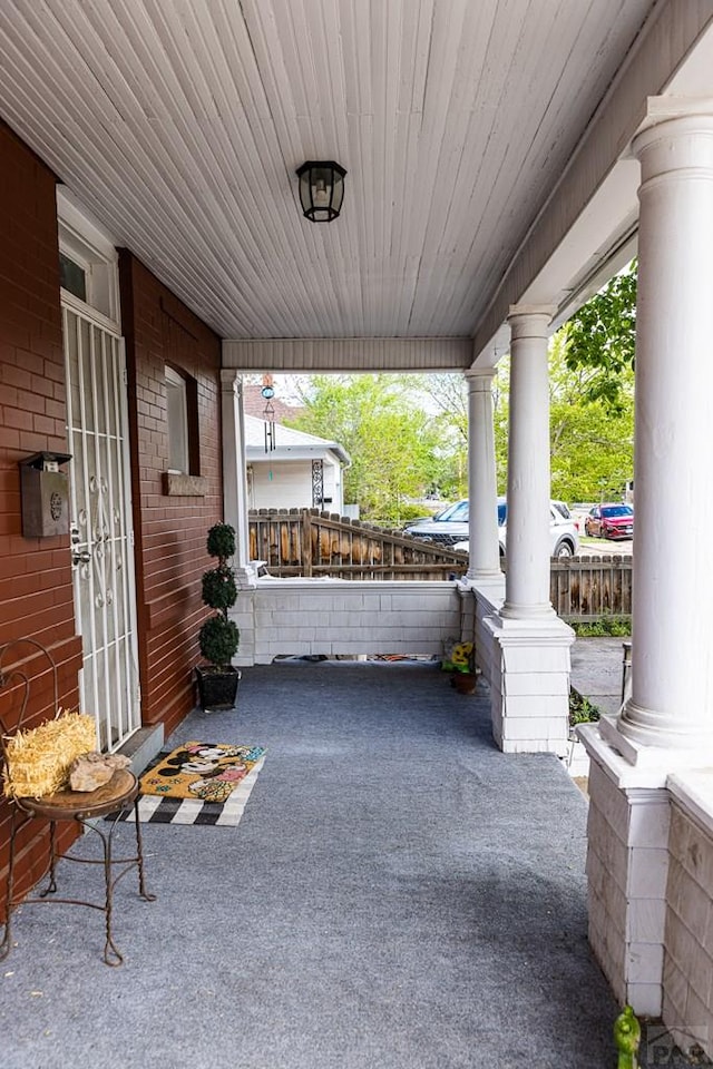 view of patio / terrace featuring a porch