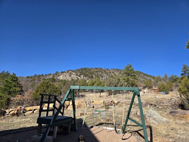 view of yard featuring a playground