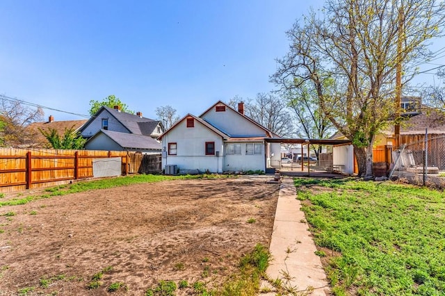 710 Wilson Ave, Pueblo, CO 81004 - back of house featuring a fenced backyard and central AC unit