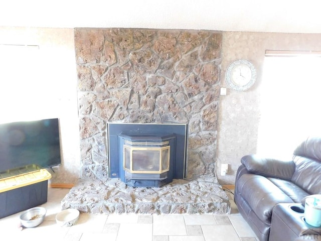 6 Ironweed Dr, Pueblo, CO 81001 - room details with a wood stove