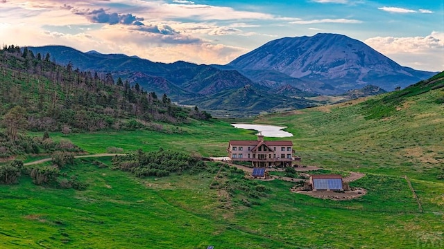 property view of mountains featuring a rural view