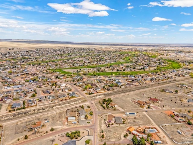 drone / aerial view featuring a residential view
