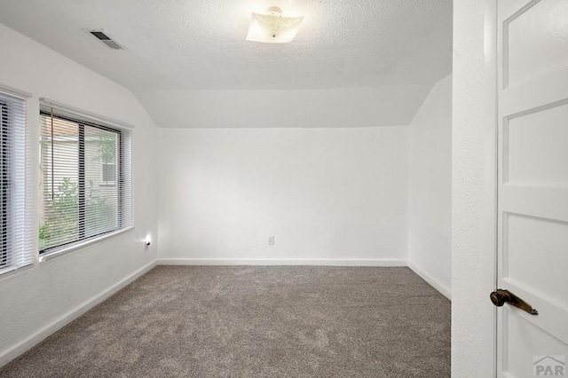 1638 Jackson St, Pueblo, CO 81004 - bonus room featuring lofted ceiling, carpet floors, baseboards, and a textured ceiling