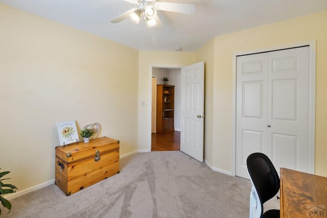621 Twinflower Dr, Canon City, CO 81212 - carpeted office with ceiling fan and baseboards