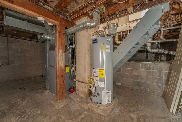 1902 E 12th St, Pueblo, CO 81001 - unfinished below grade area featuring water heater and heating unit
