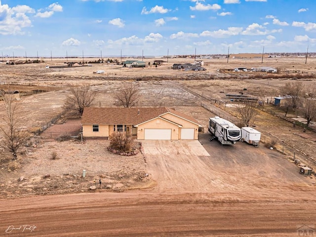 drone / aerial view featuring a rural view