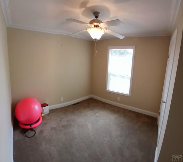 999 Fortino Blvd Unit 108, Pueblo, CO 81008 - carpeted spare room with baseboards and a ceiling fan