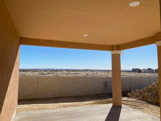 view of patio / terrace with fence