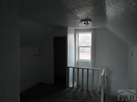 1119 Pine St, Pueblo, CO 81004 - bonus room featuring a textured ceiling and lofted ceiling