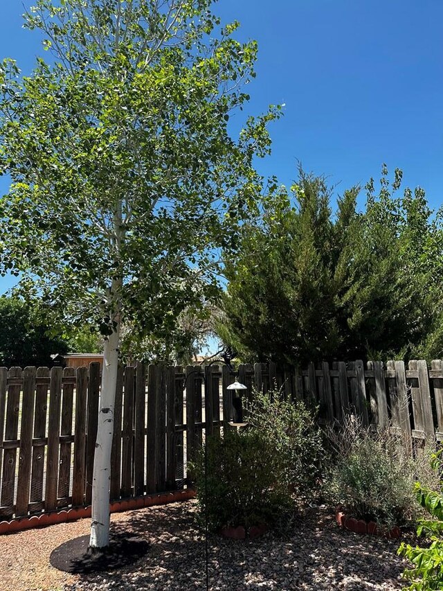 view of yard with a gate and fence