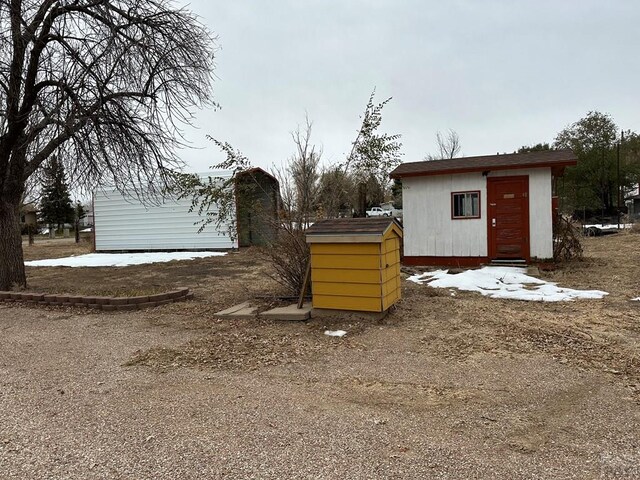 view of shed