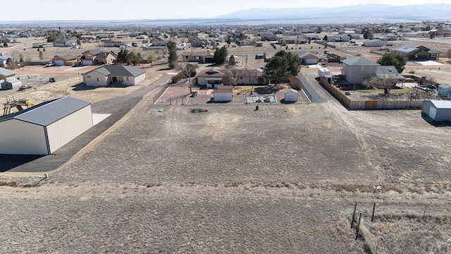 aerial view with a residential view