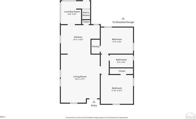 1934 E 11th St, Pueblo, CO 81001 - floor plan / room layout