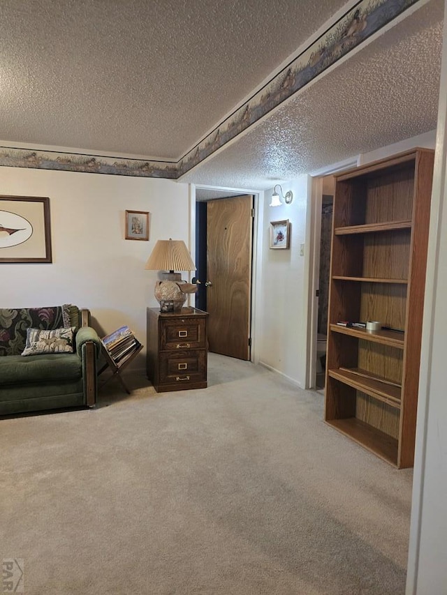 178 Macneil Pl, Pueblo, CO 81001 - sitting room featuring carpet and a textured ceiling
