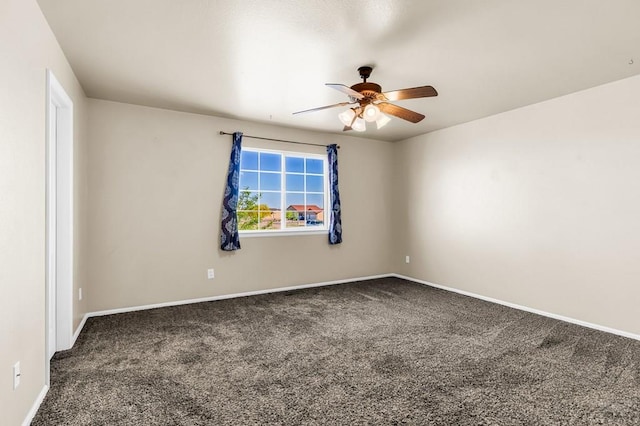 806 N Monarch Dr, Pueblo, CO 81007 - unfurnished room with carpet, a ceiling fan, and baseboards
