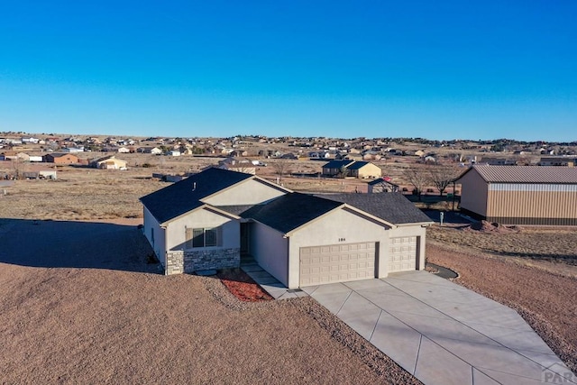 bird's eye view with a residential view