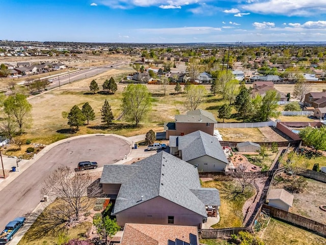 drone / aerial view featuring a residential view