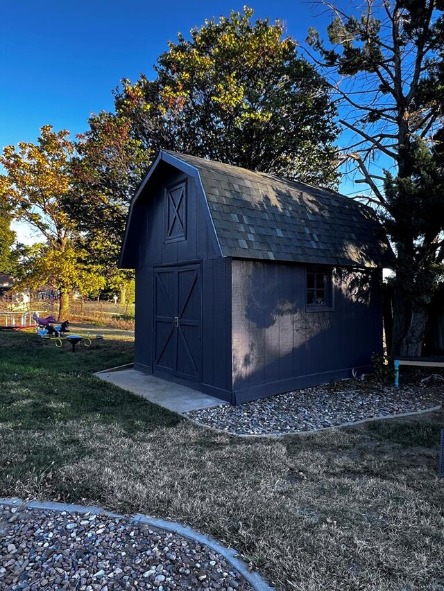 view of shed