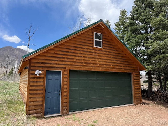 317 Parsons Rd, La Veta, CO 81055 - detached garage with a mountain view