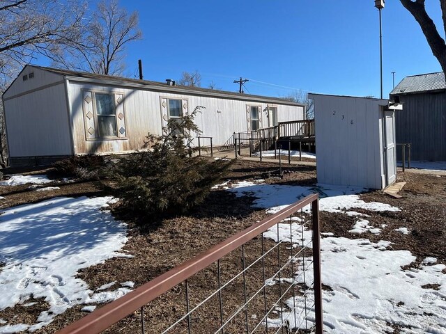 exterior space featuring a deck