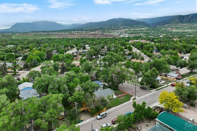 411 Olive St, Colorado Springs, CO 80904 - bird's eye view of a mountainous background