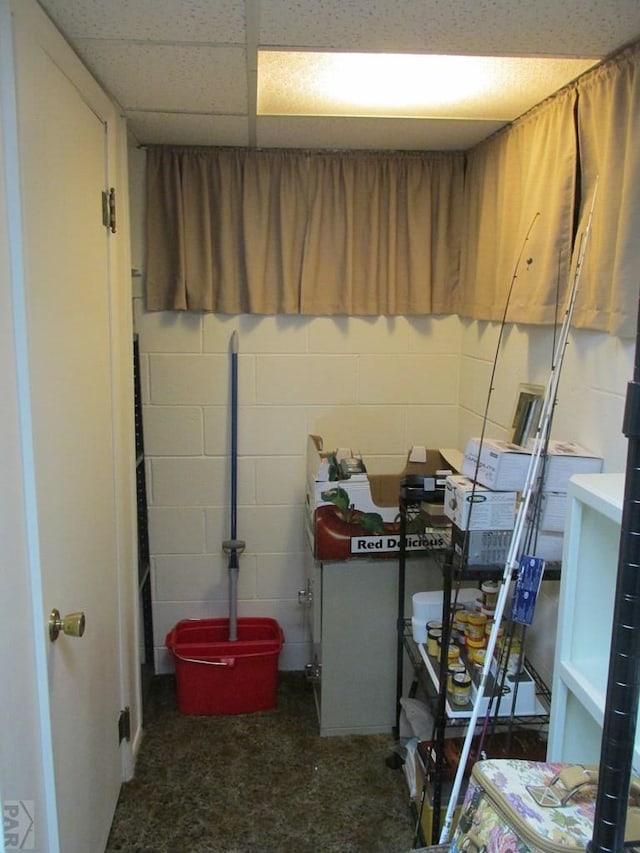 1520 Lexington Rd, Pueblo, CO 81001 - interior space featuring concrete block wall