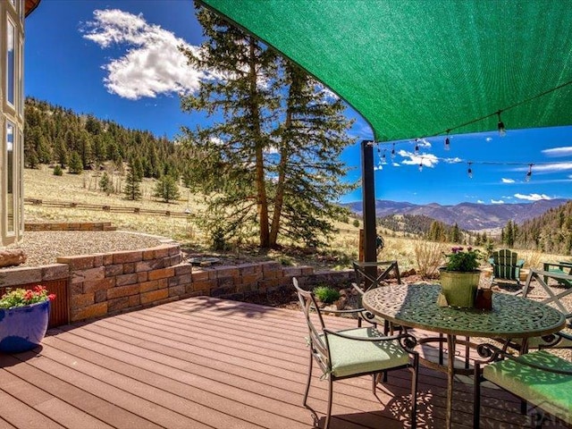 1441 Forest Rd Unit 507 1A, Creede, CO 81130 - wooden deck with a mountain view