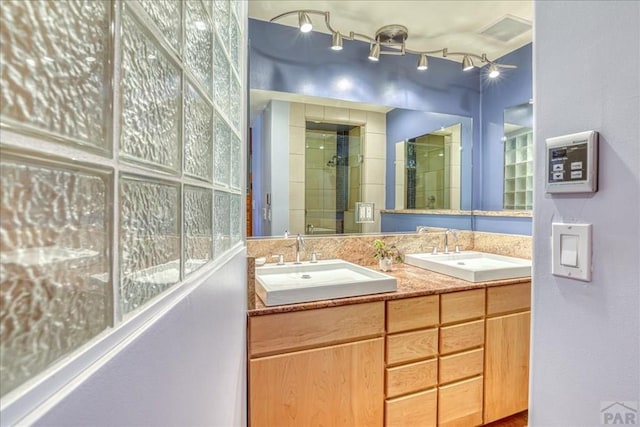 1441 Forest Rd Unit 507 1A, Creede, CO 81130 - full bath with double vanity and a stall shower