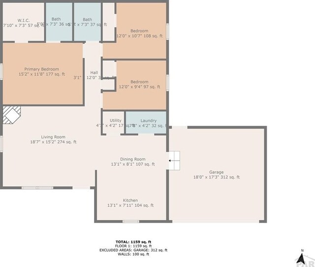 1501 Stonewall, Trinidad, CO 81082 - view of floor plan / room layout