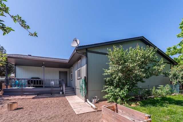 1501 Stonewall, Trinidad, CO 81082 - rear view of house with a wooden deck