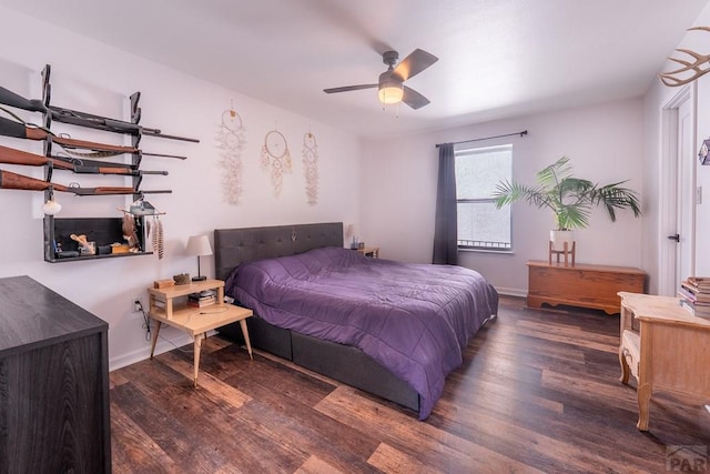 1501 Stonewall, Trinidad, CO 81082 - bedroom with wood finished floors and a ceiling fan